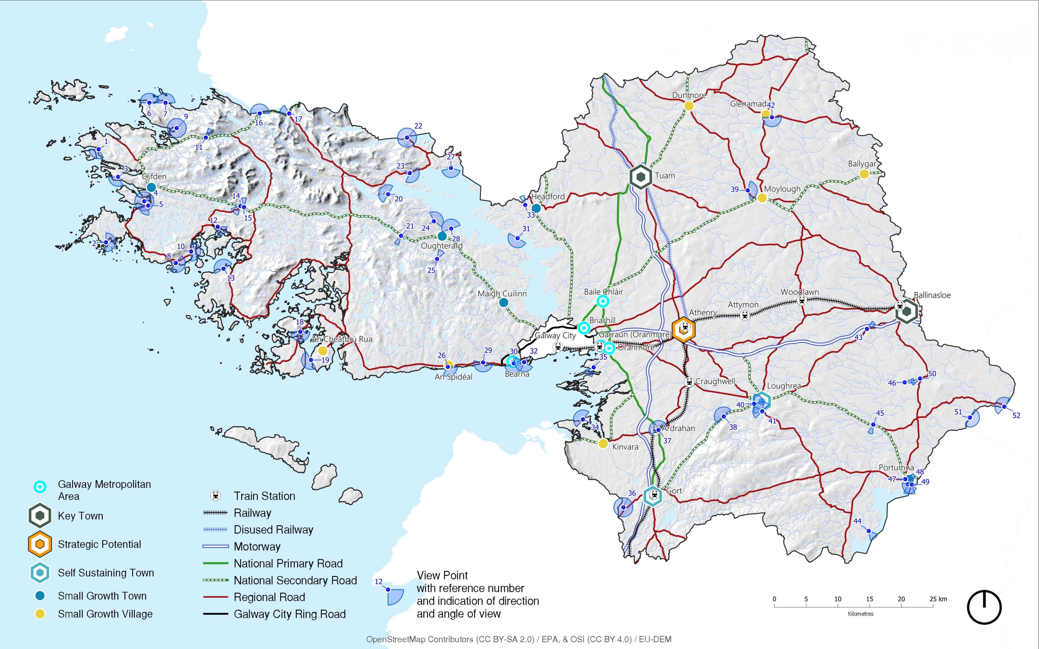 Map of Protected Views and Scenic Routes
