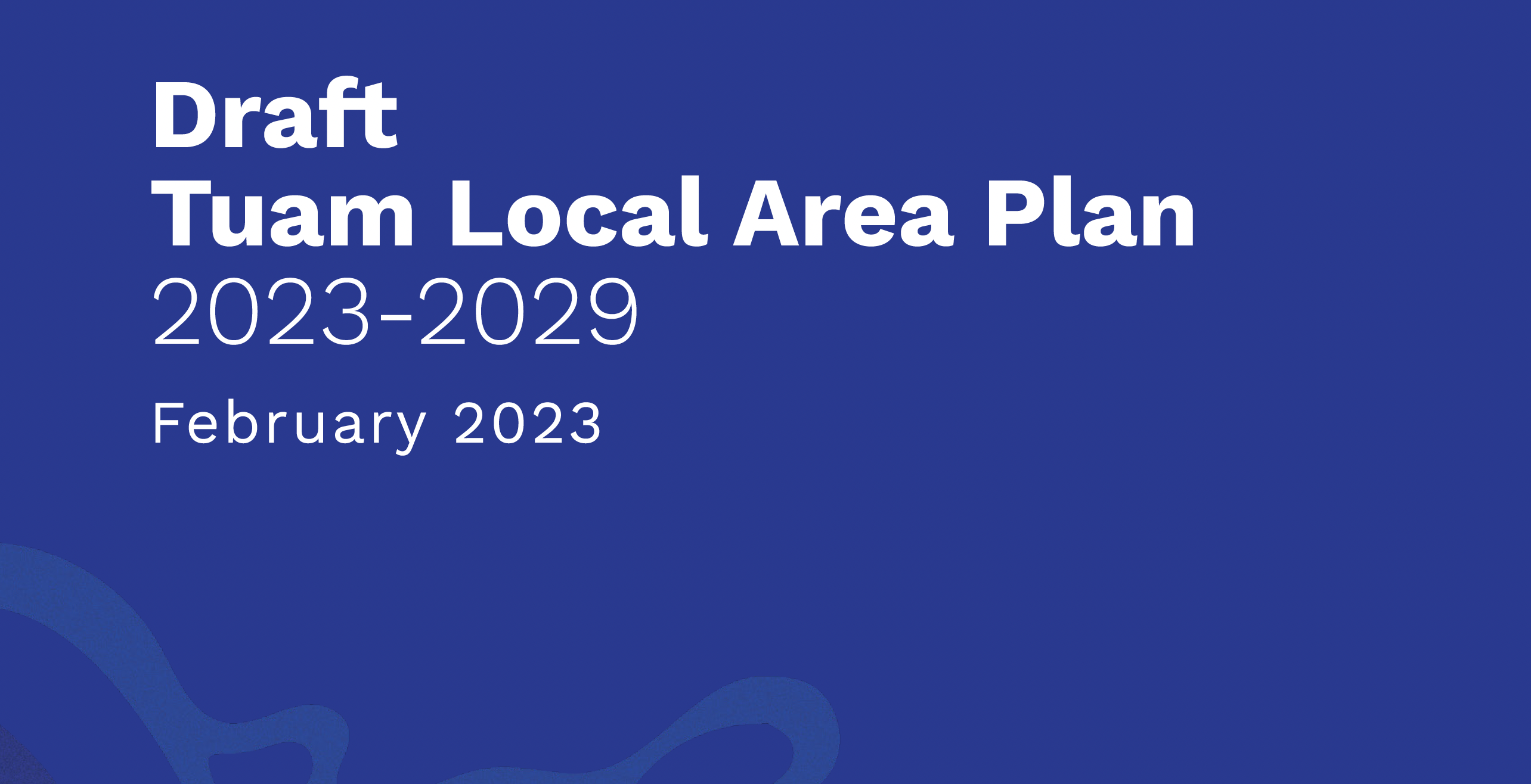 Dark Blue Banner of Draft Tuam Local Area Plan 2023-2029