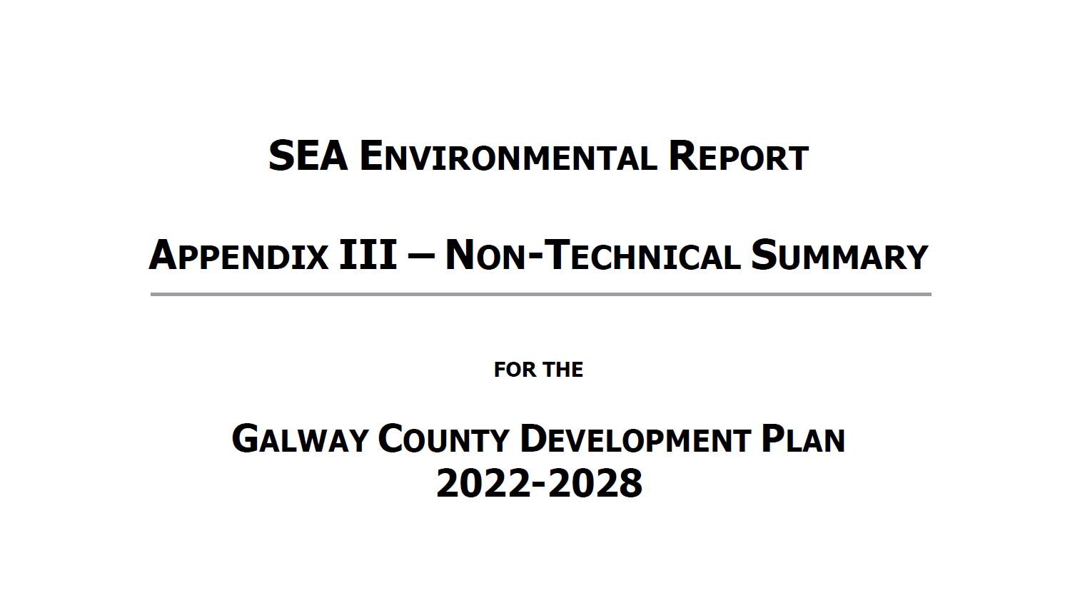 SEA Appendix 3 NTS cover