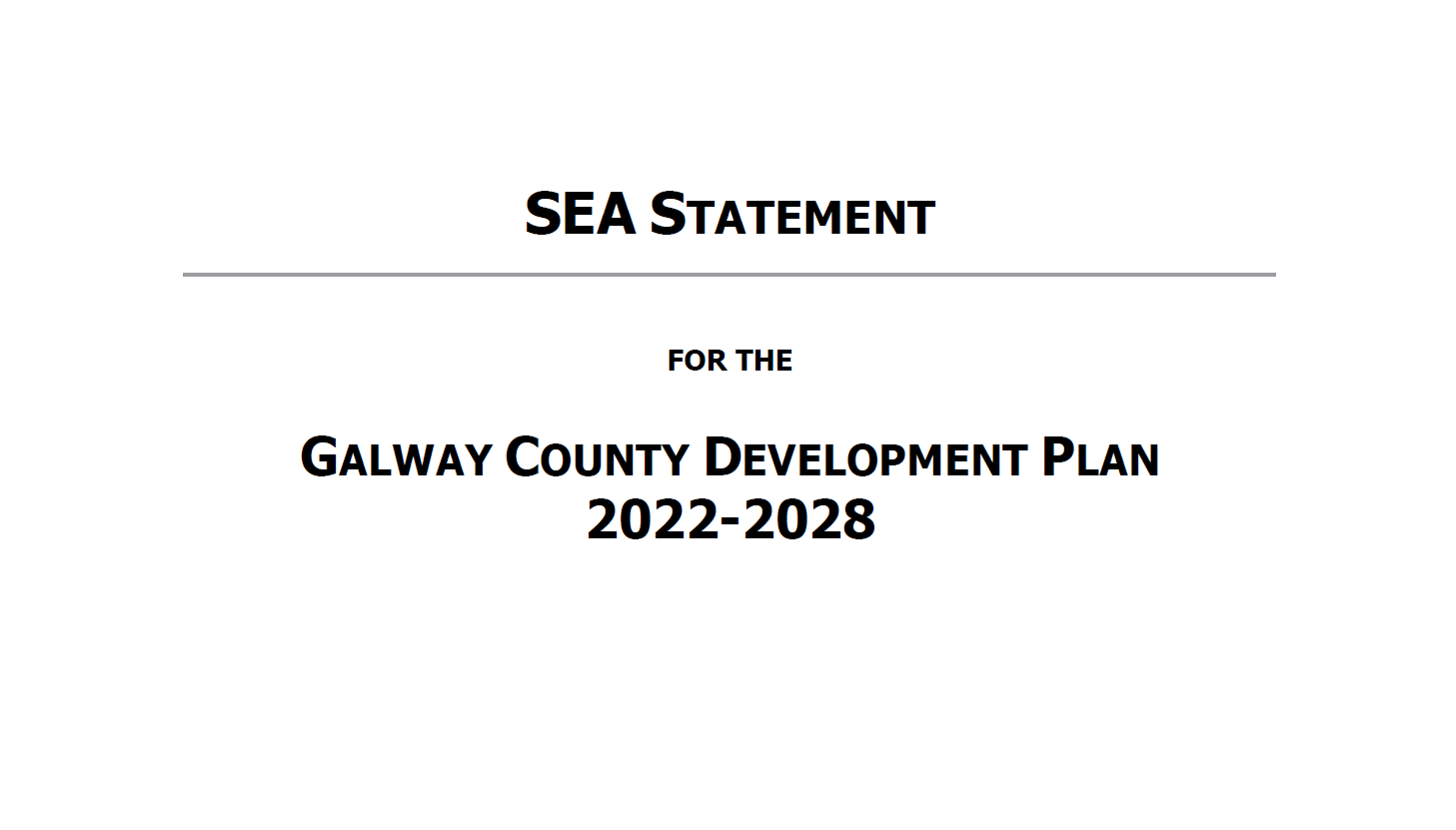 SEA Statement cover