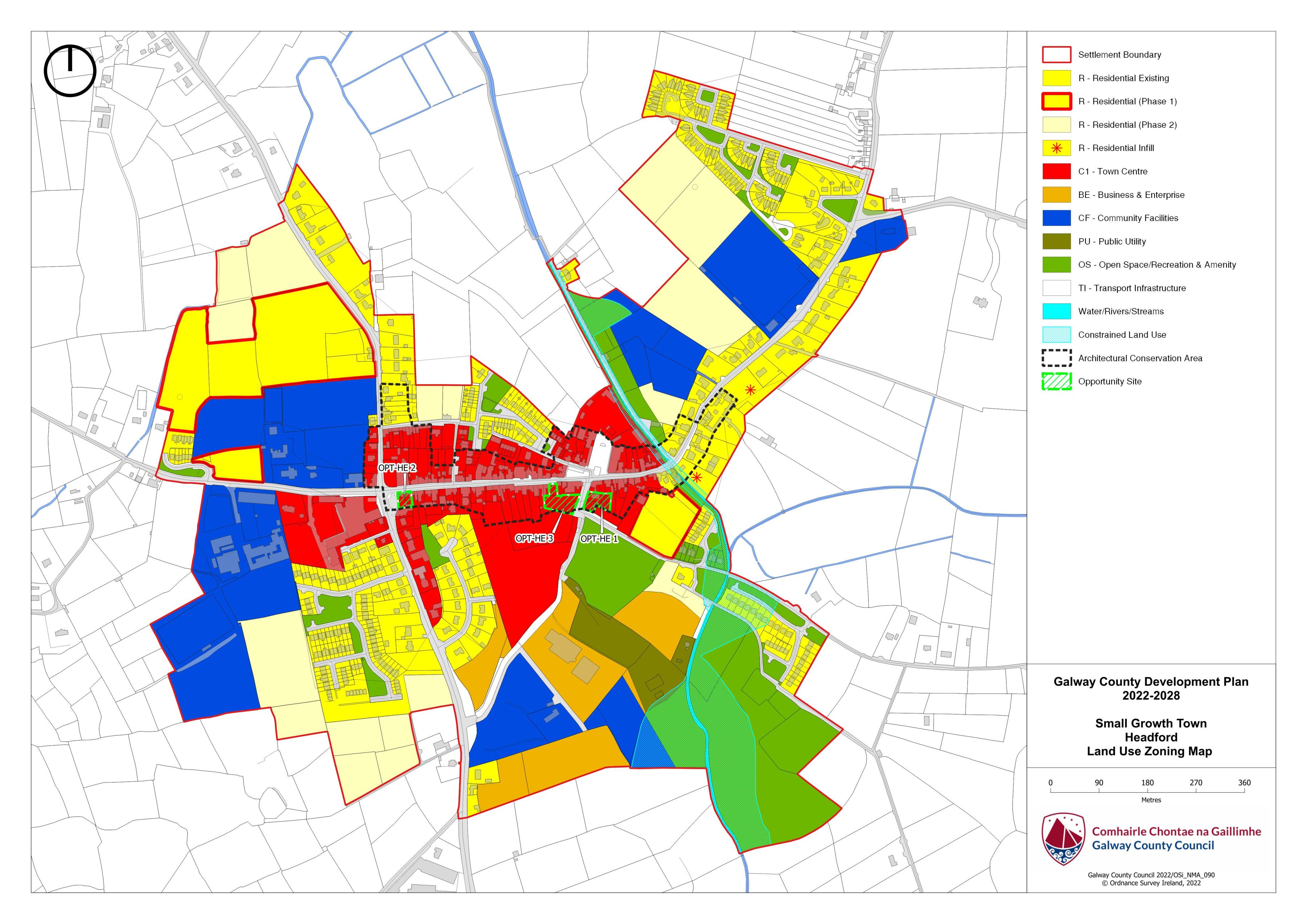 Headford Land Use Zoning Map
